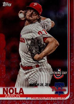 2019 Topps Opening Day - Red #198 Aaron Nola Front