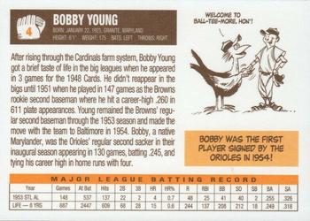 2003 1953 St. Louis Browns 50th Anniversary Set #4 Bobby Young Back