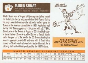 2003 1953 St. Louis Browns 50th Anniversary Set #5 Marlin Stuart Back