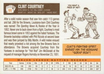 2003 1953 St. Louis Browns 50th Anniversary Set #11 Clint Courtney Back