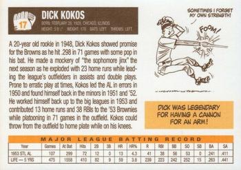 2003 1953 St. Louis Browns 50th Anniversary Set #17 Dick Kokos Back