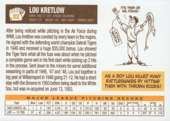 2003 1953 St. Louis Browns 50th Anniversary Set #22 Lou Kretlow Back
