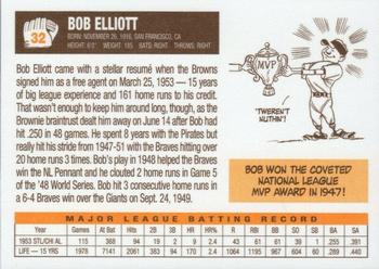 2003 1953 St. Louis Browns 50th Anniversary Set #32 Bob Elliott Back