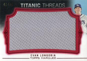 2011 Topps Marquee - Titanic Threads Red #TTJR-4 Evan Longoria Front
