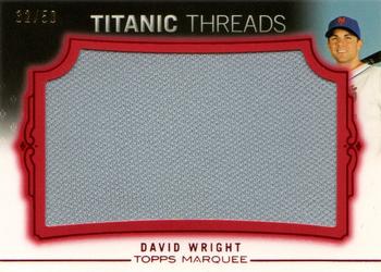 2011 Topps Marquee - Titanic Threads Red #TTJR-70 David Wright Front