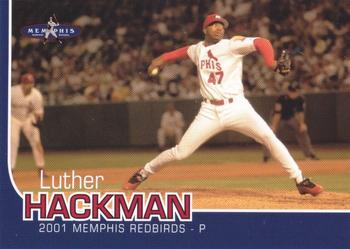 2001 Post Memphis Redbirds #NNO Luther Hackman Front