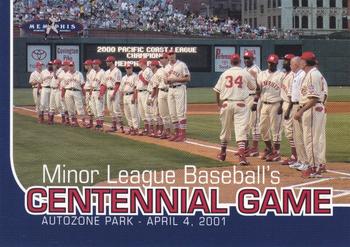 2001 Post Memphis Redbirds #NNO Centennial Game Front