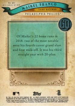 2019 Topps Gypsy Queen - Missing Nameplate #69 Maikel Franco Back