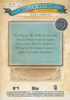 2019 Topps Gypsy Queen - Missing Nameplate #80 Ronald Guzman Back