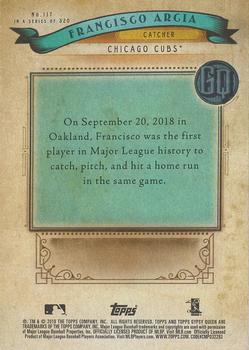 2019 Topps Gypsy Queen - Missing Nameplate #117 Francisco Arcia Back