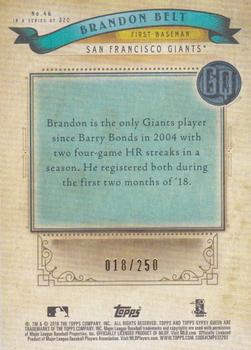 2019 Topps Gypsy Queen - Indigo #46 Brandon Belt Back