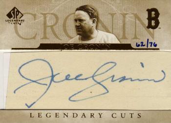 2005 SP Legendary Cuts - Autograph Cuts #LC-CR Joe Cronin Front