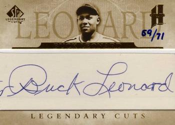 2005 SP Legendary Cuts - Autograph Cuts #LC-LE Buck Leonard Front