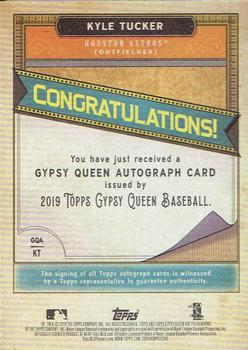 2019 Topps Gypsy Queen - Gypsy Queen Autographs #GQA-KT Kyle Tucker Back