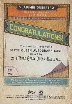 2019 Topps Gypsy Queen - Gypsy Queen Autographs #GQA-VGS Vladimir Guerrero Back