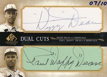 2005 SP Legendary Cuts - Autograph Dual Cuts #DC-DD Dizzy Dean / Paul Dean Front