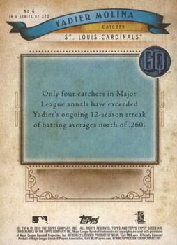 2019 Topps Gypsy Queen - Chrome Box Topper #6 Yadier Molina Back