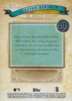 2019 Topps Gypsy Queen - Chrome Box Topper #171 Clayton Kershaw Back