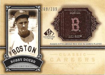 2005 SP Legendary Cuts - Classic Careers #CC-BD Bobby Doerr Front