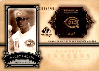 2005 SP Legendary Cuts - Classic Careers #CC-BL Barry Larkin Front