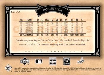2005 SP Legendary Cuts - Classic Careers #CC-DO Don Sutton Back
