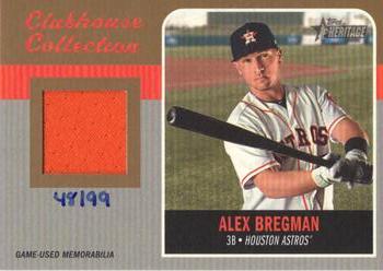 2019 Topps Heritage - Clubhouse Collection Relics Exclusive Gold #ECCR-ABR Alex Bregman Front