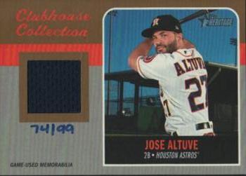 2019 Topps Heritage - Clubhouse Collection Relics Exclusive Gold #ECCR-JA Jose Altuve Front