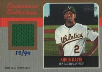 2019 Topps Heritage - Clubhouse Collection Relics Exclusive Gold #ECCR-KD Khris Davis Front