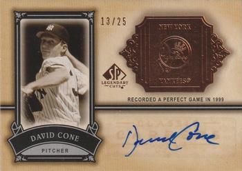 2005 SP Legendary Cuts - Classic Careers Autograph #CC-DC David Cone Front