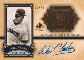 2005 SP Legendary Cuts - Classic Careers Autograph #CC-WC Will Clark Front