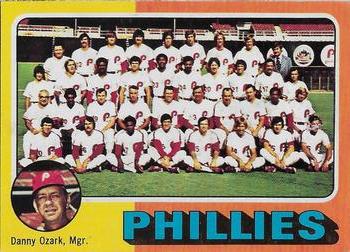 1975 Topps - Team Checklists White Back #46 Philadelphia Phillies / Danny Ozark Front