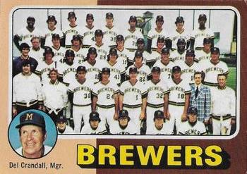 1975 Topps - Team Checklists White Back #384 Milwaukee Brewers / Del Crandall Front