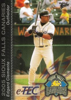 2005 MultiAd Sioux Falls Canaries #4 Edgard Clemente Front