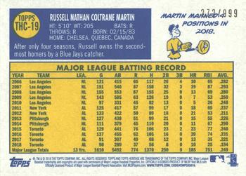 2019 Topps Heritage - Chrome (Walmart Exclusives) #THC-19 Russell Martin Back