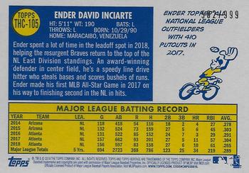 2019 Topps Heritage - Chrome (Walmart Exclusives) #THC-105 Ender Inciarte Back