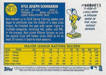 2019 Topps Heritage - Chrome (Walmart Exclusives) #THC-117 Kyle Schwarber Back