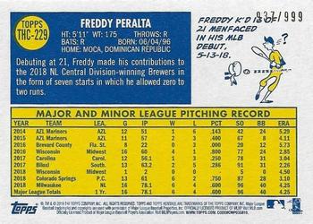 2019 Topps Heritage - Chrome (Walmart Exclusives) #THC-229 Freddy Peralta Back