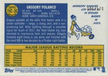 2019 Topps Heritage - Chrome Refractor (Walmart Exclusives) #THC-30 Gregory Polanco Back