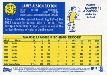 2019 Topps Heritage - Chrome Refractor (Walmart Exclusives) #THC-138 James Paxton Back