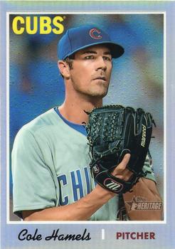 2019 Topps Heritage - Chrome Refractor (Walmart Exclusives) #THC-258 Cole Hamels Front
