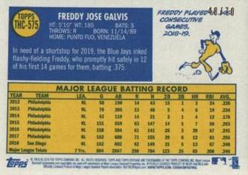 2019 Topps Heritage - Chrome Black Refractor (Walmart Exclusives) #THC-575 Freddy Galvis Back