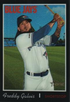 2019 Topps Heritage - Chrome Black Refractor (Walmart Exclusives) #THC-575 Freddy Galvis Front