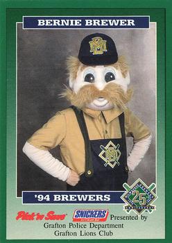 1994 Milwaukee Brewers Police - Grafton Police Department Grafton Lions Club #NNO Bernie Brewer Front