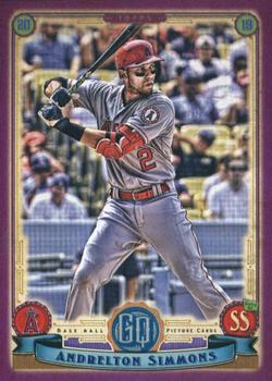 2019 Topps Gypsy Queen - Purple #207 Andrelton Simmons Front