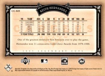 2005 SP Legendary Cuts - Classic Careers Gold #CC-KH Keith Hernandez Back