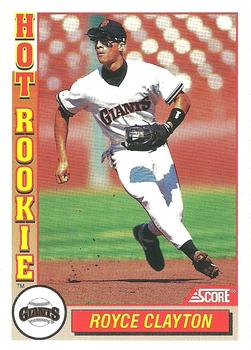 1992 Score - Hot Rookies #2 Royce Clayton Front