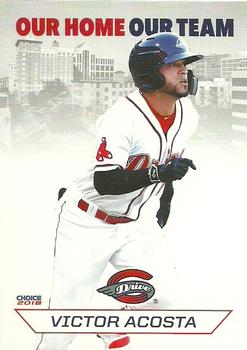 2018 Choice Greenville Drive #01 Victor Acosta Front