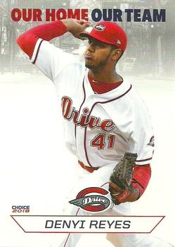 2018 Choice Greenville Drive #21 Denyi Reyes Front
