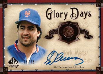 2005 SP Legendary Cuts - Glory Days Autograph #GD-SF Sid Fernandez Front