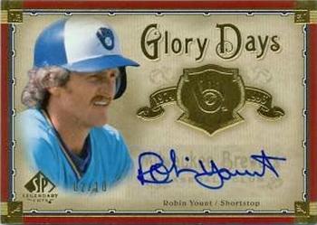 2005 SP Legendary Cuts - Glory Days Autograph Gold #GD-RY Robin Yount Front